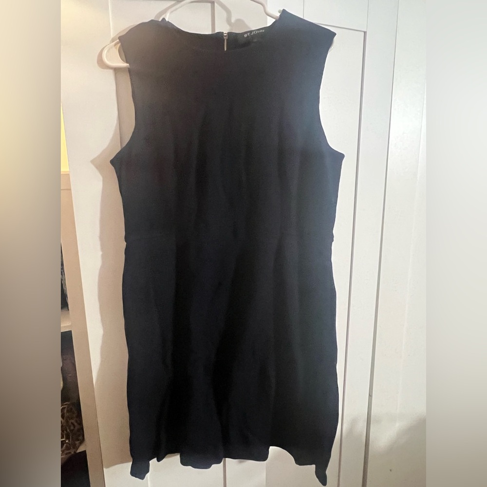 St. John Navy Blue Midi Dress